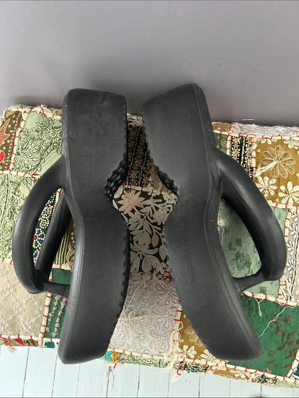 Jeffrey Campbell Platform Flip-Flop Sandals in Black